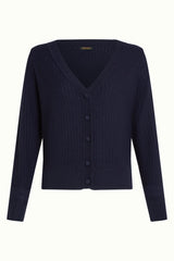 Deep V Cardi Cedar - Blue
