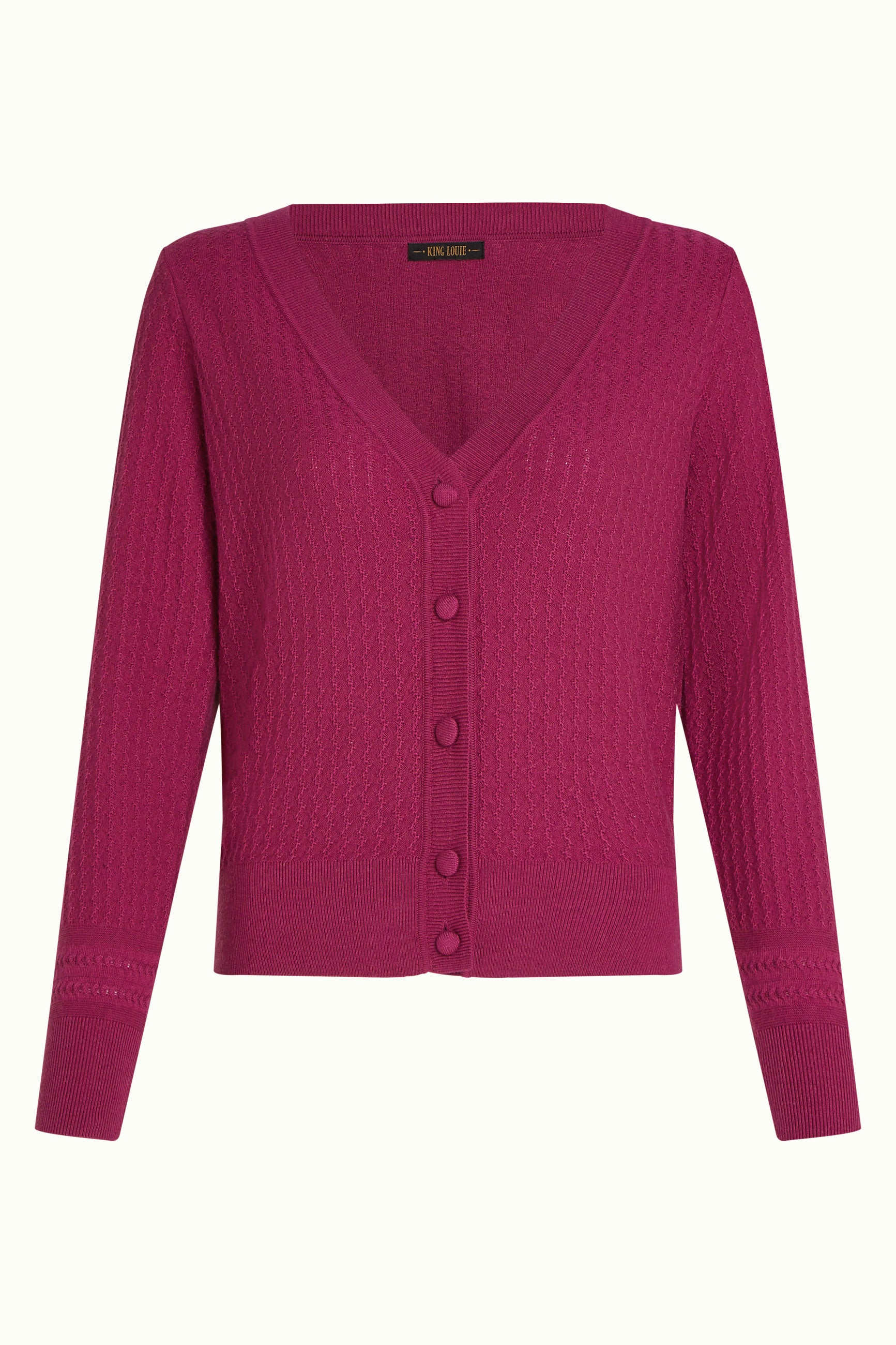 Deep V Cardi Cedar - Violet Pink