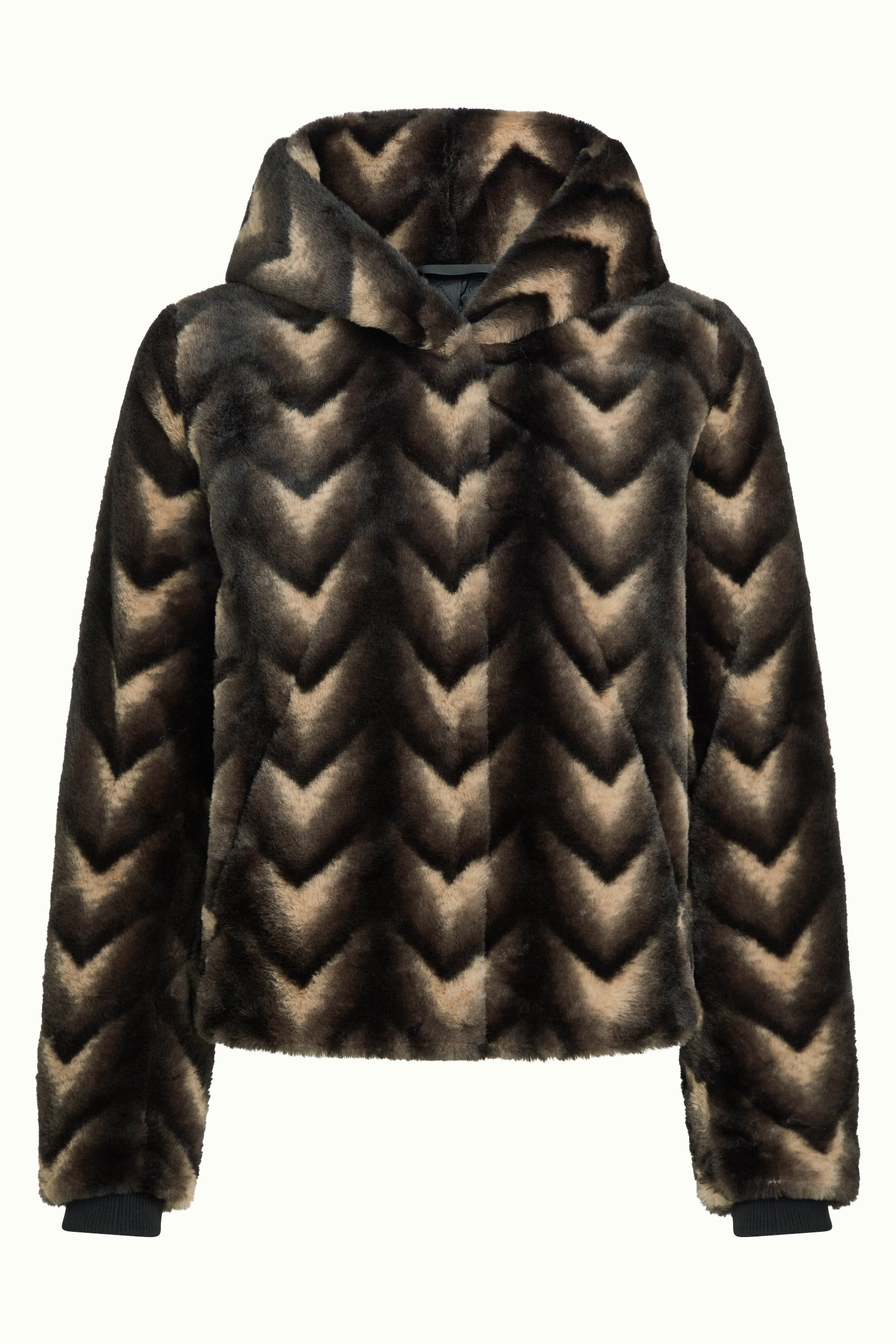 Judy Coat Deco Fur - Black