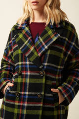 Nia Coat Karly Check - Black