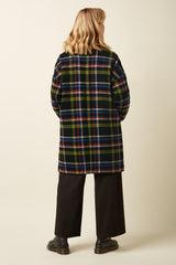 Nia Coat Karly Check - Black