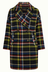 Nia Coat Karly Check - Black