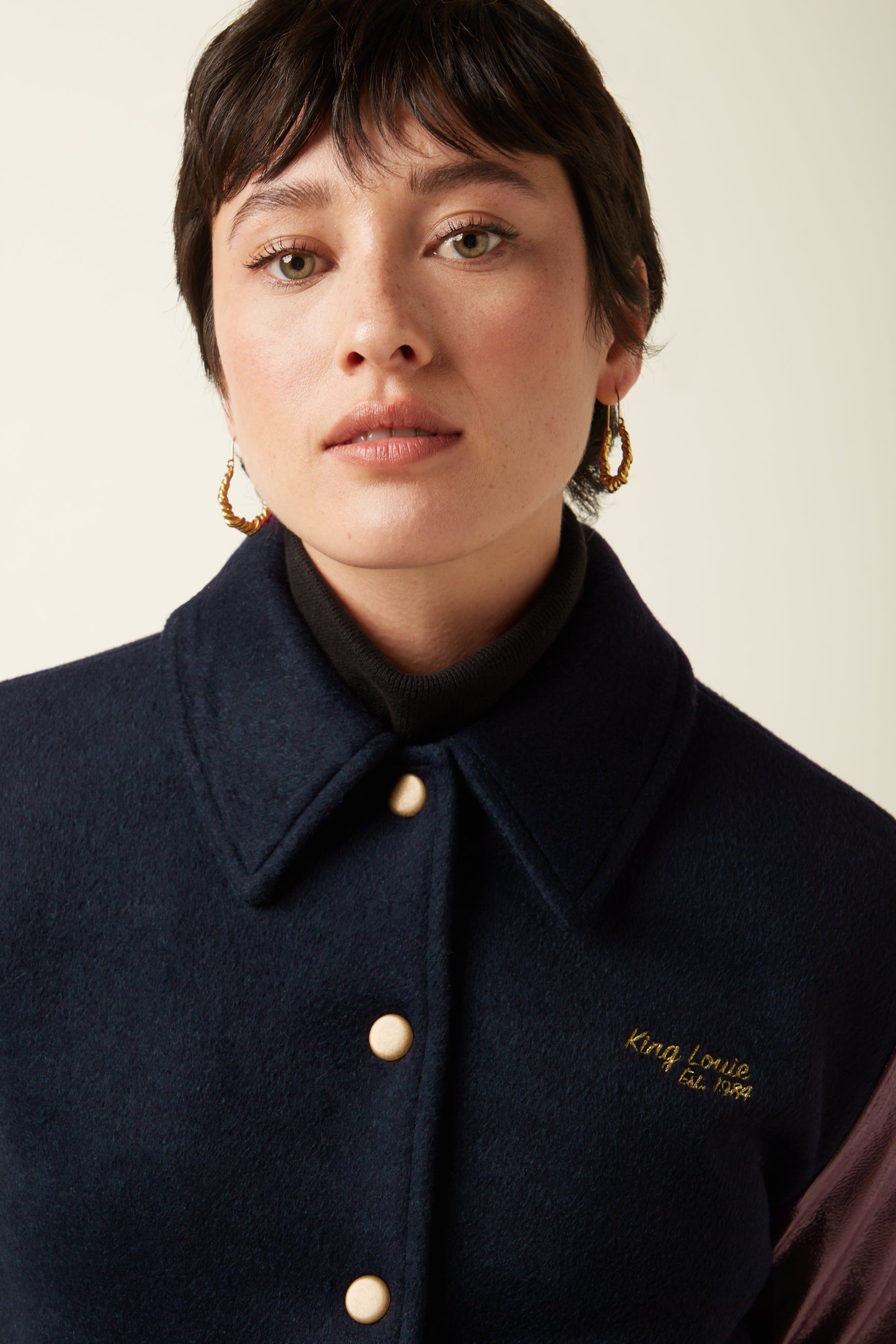 Billie Baseball Jacket Shine - Bordeaux Red