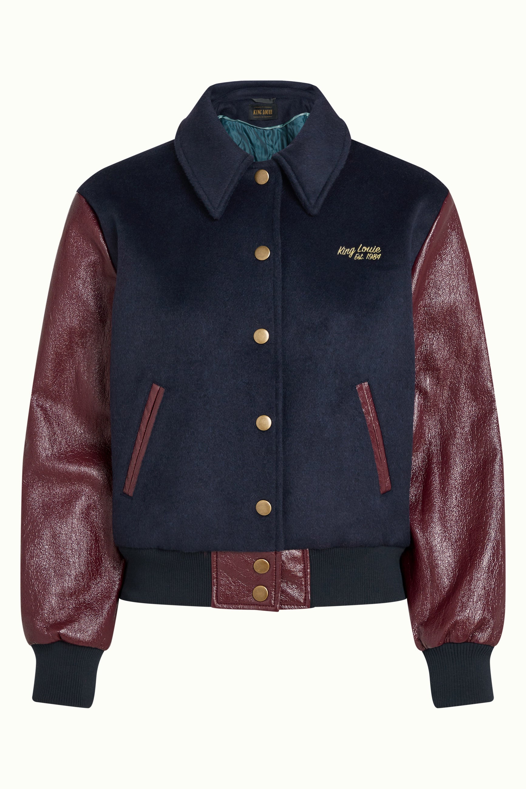 Billie Baseball Jacket Shine - Bordeaux Red