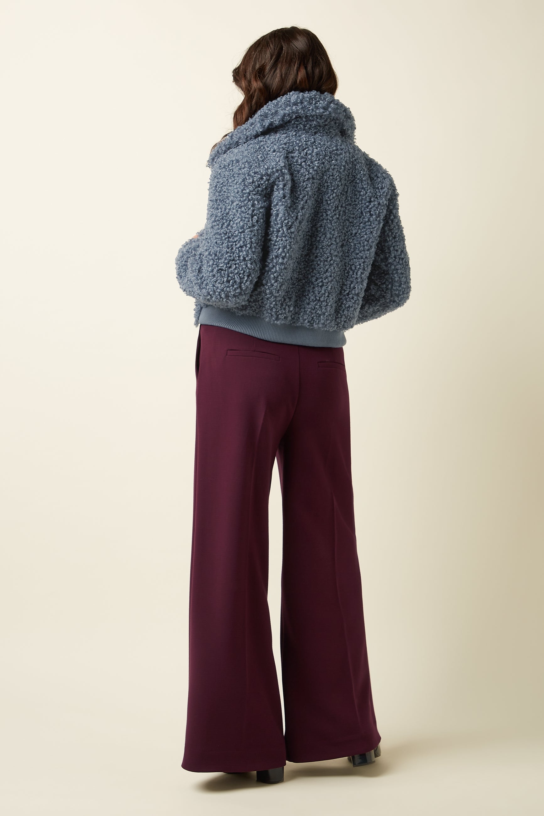 Isa Jacket Basil Fur - Night Blue