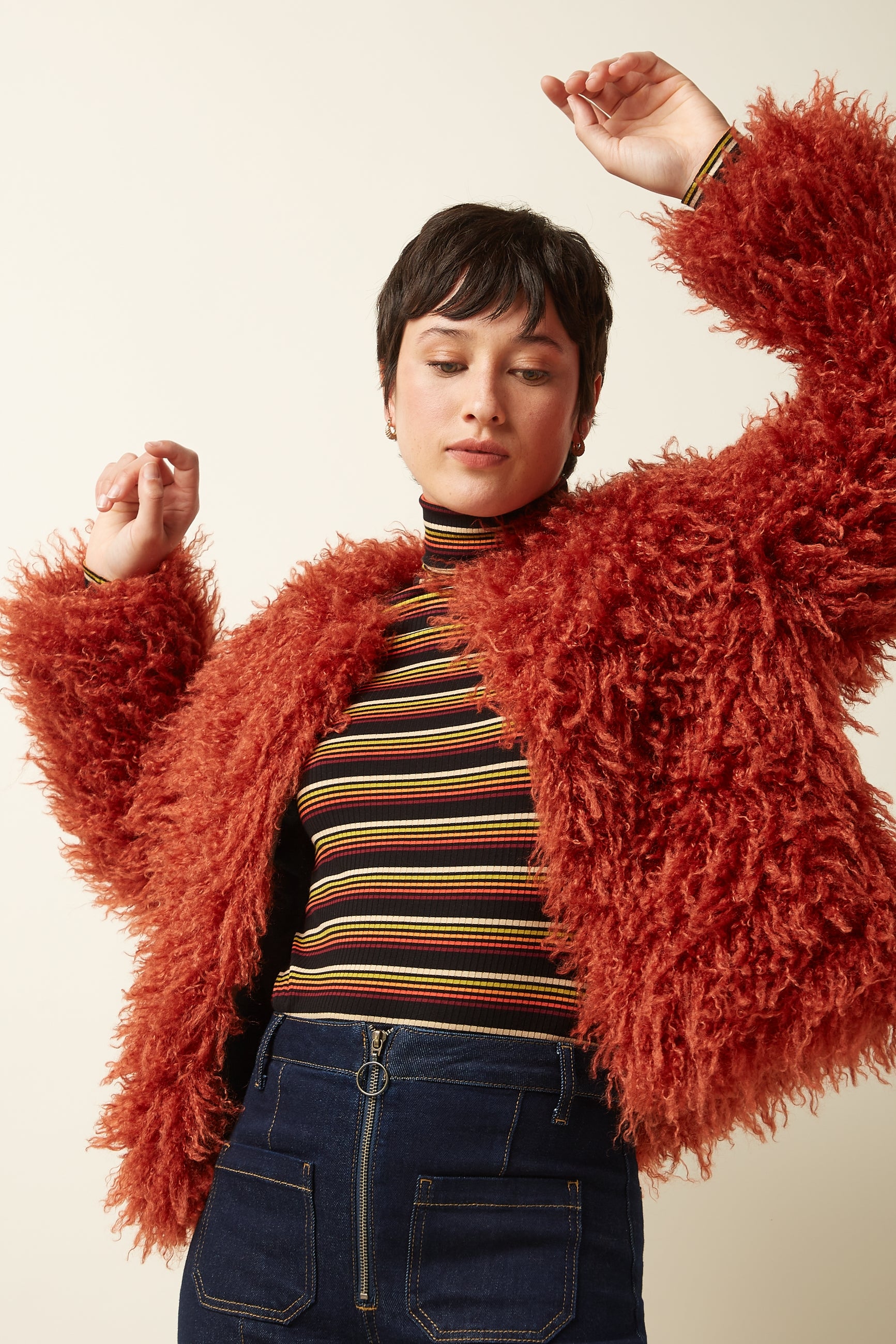 Paloma Coat Empire - Rio Red