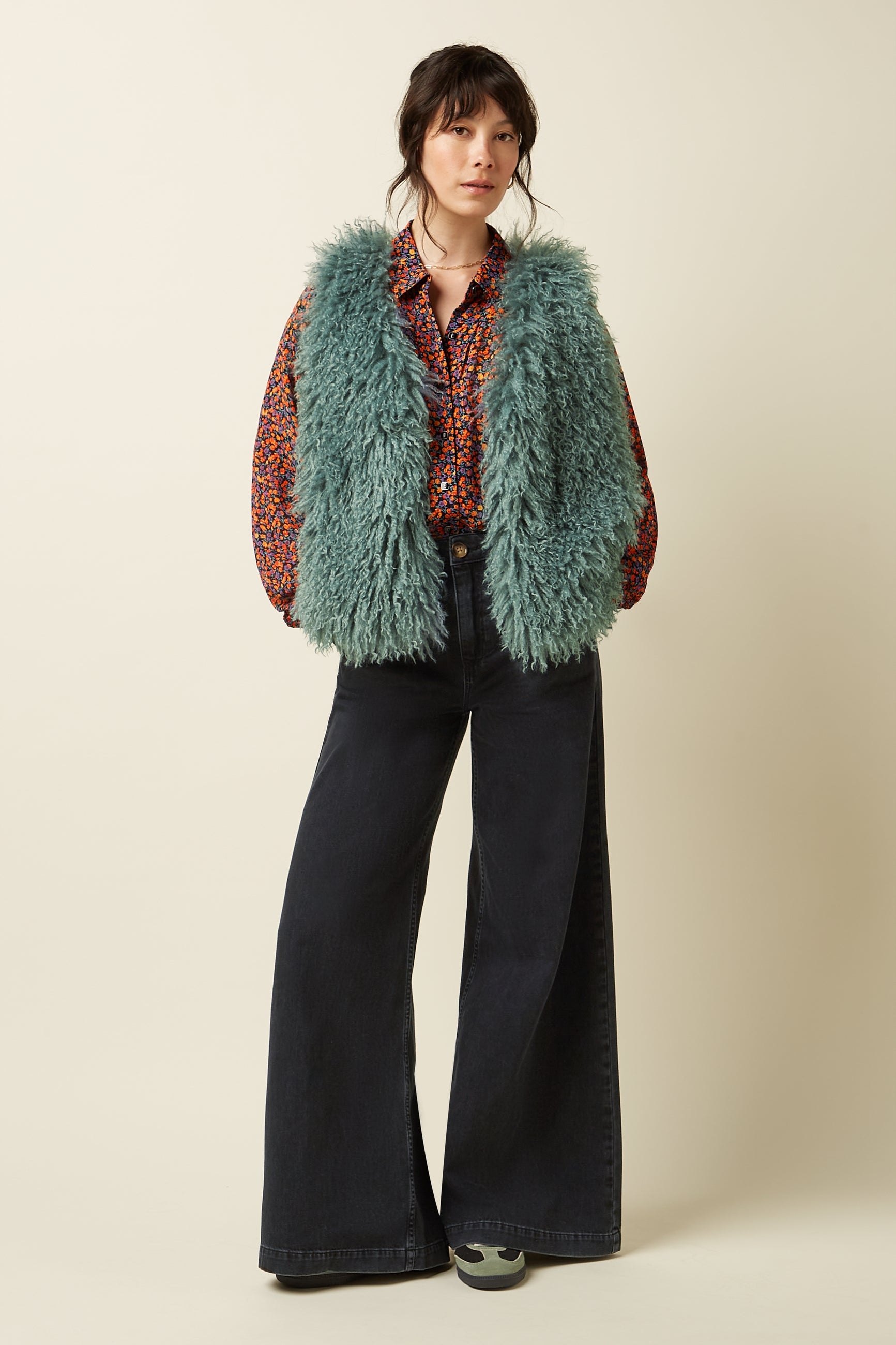 Cilla Gilet Empire - Silver Green
