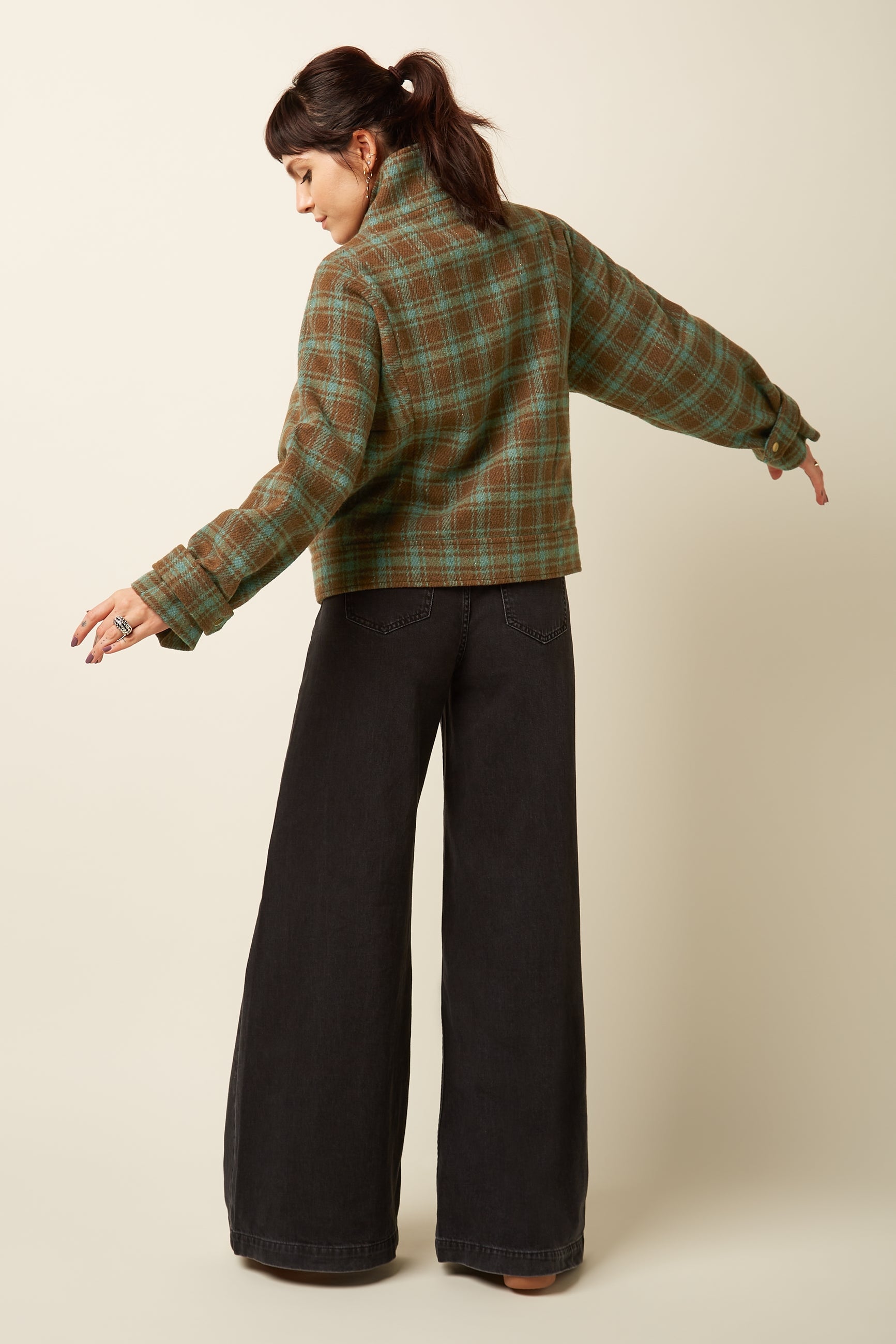 Varna Jacket Coppa Check - Bear Brown