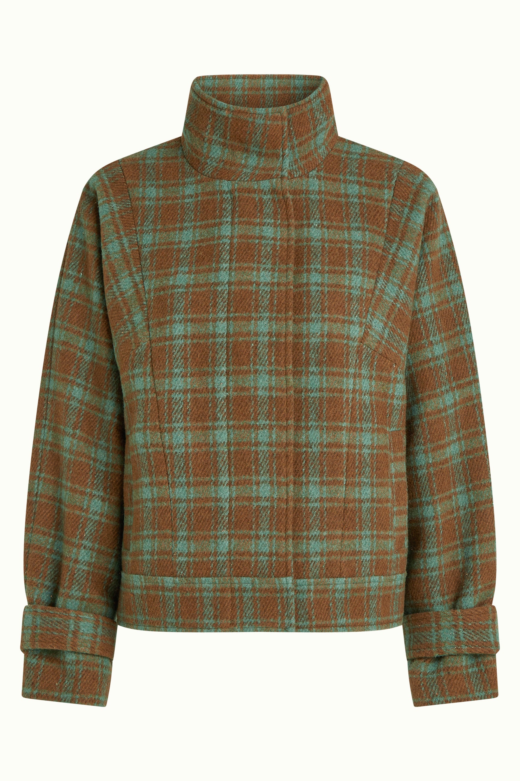 Varna Jacket Coppa Check - Bear Brown