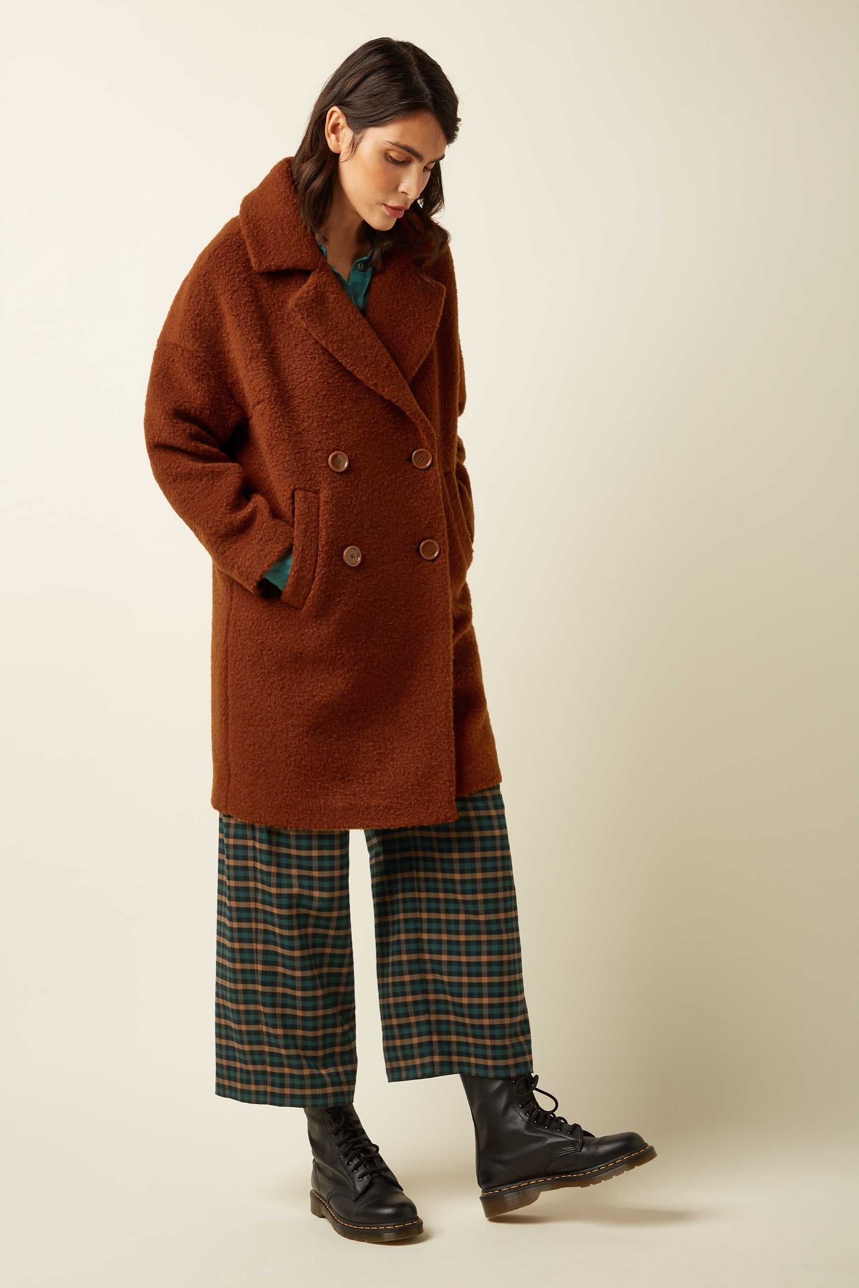 Nia Coat Nerlino - Patina Brown