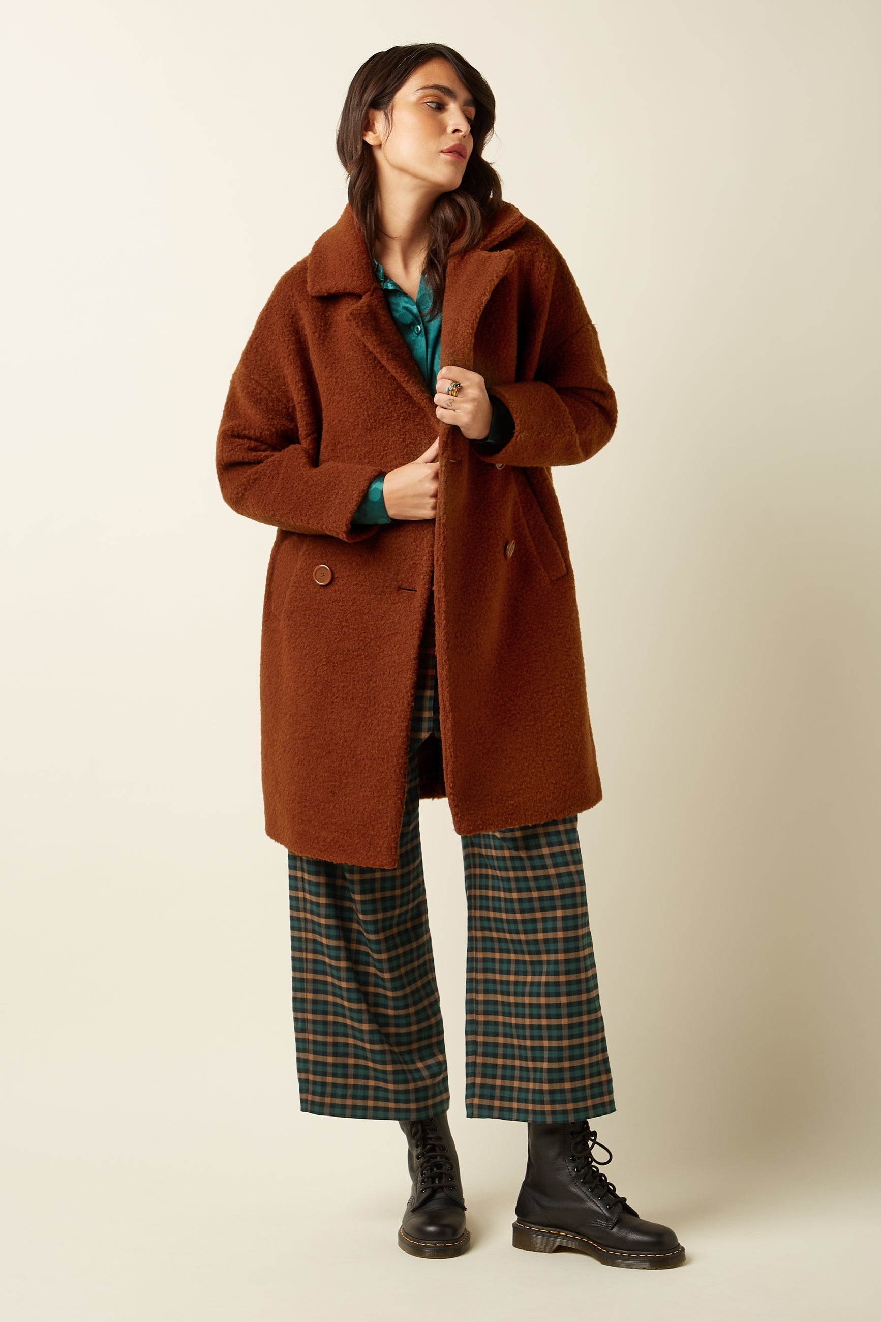 Nia Coat Nerlino - Patina Brown