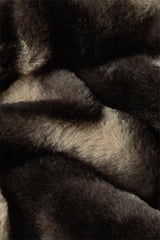 Shiya Kimono Coat Deco Fur - Black