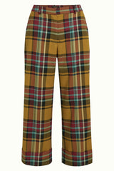 Federica Cuff Pants Caroll Check - Golden Brown