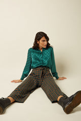 Ava Pants Brook Check - Black