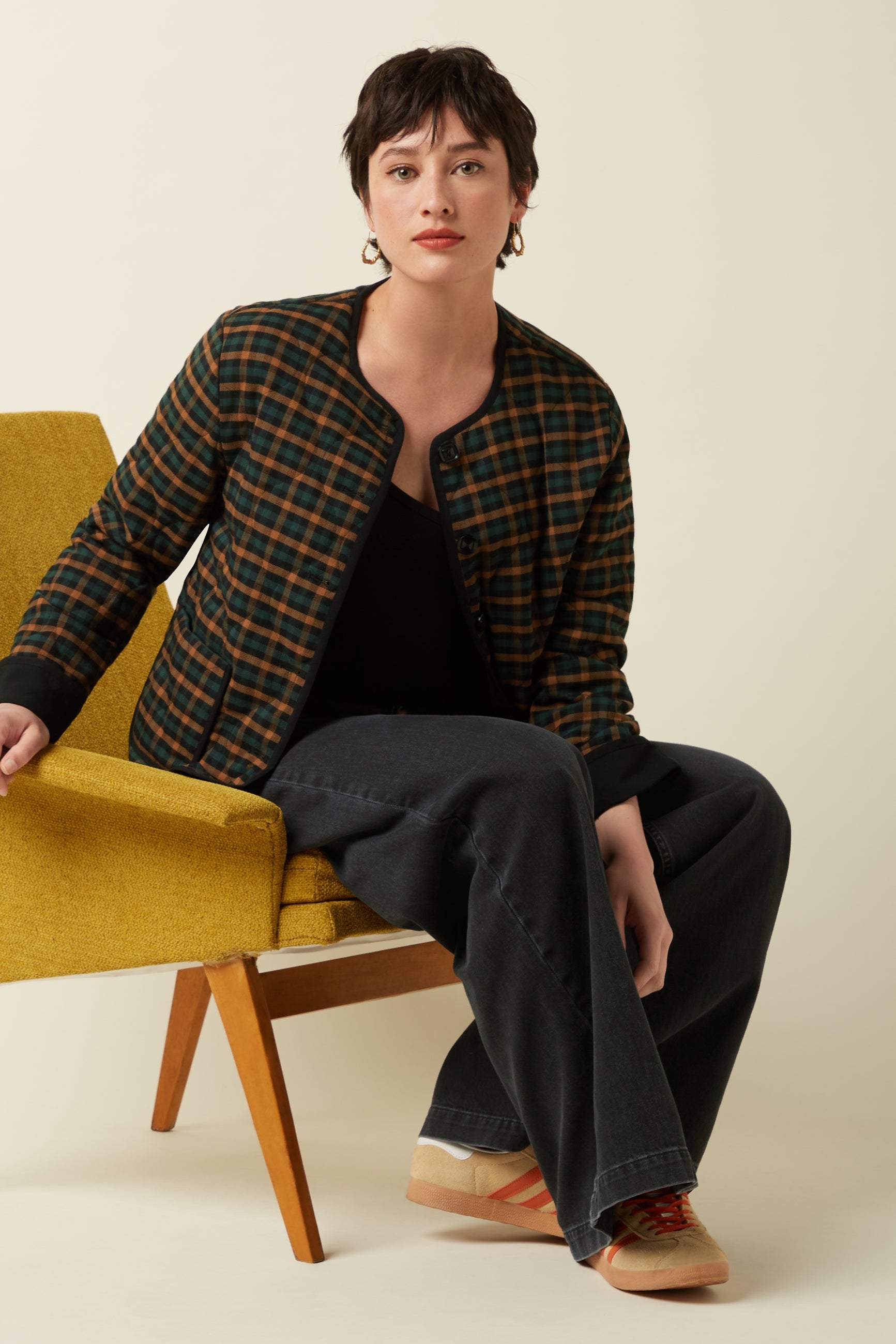 Jiggy Jacket Brook Check - Black