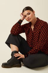 Maisie Blouse Moire - Black