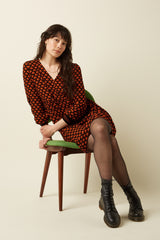 Marjorie Dress Moire - Black