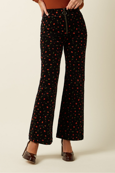 Ida Front Zip Pants Nival - Black – King Louie
