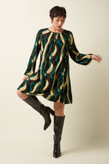 Laura Pleat Dress Elysse - Black