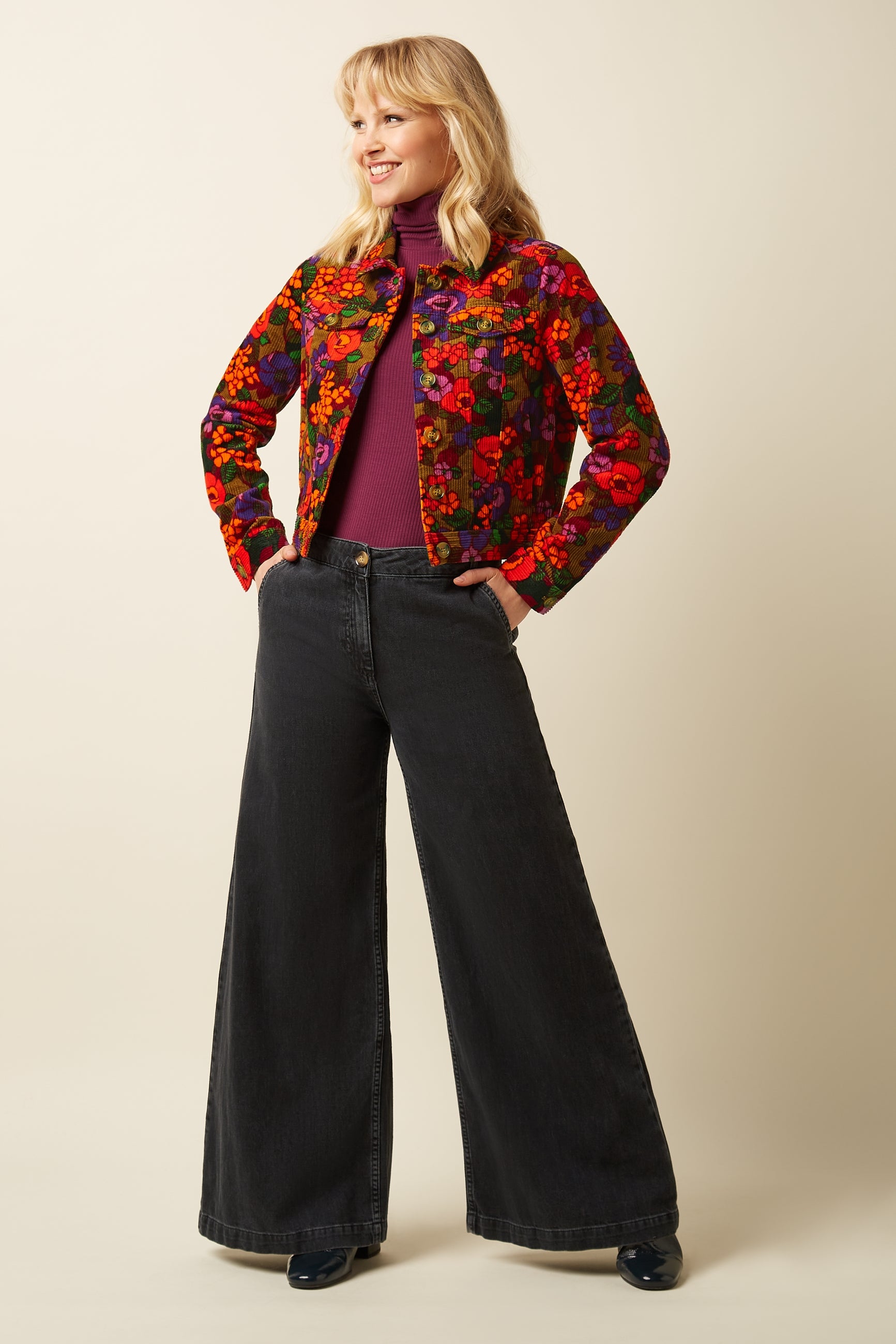 Janey Cropped Jacket Ramone - Multi Color