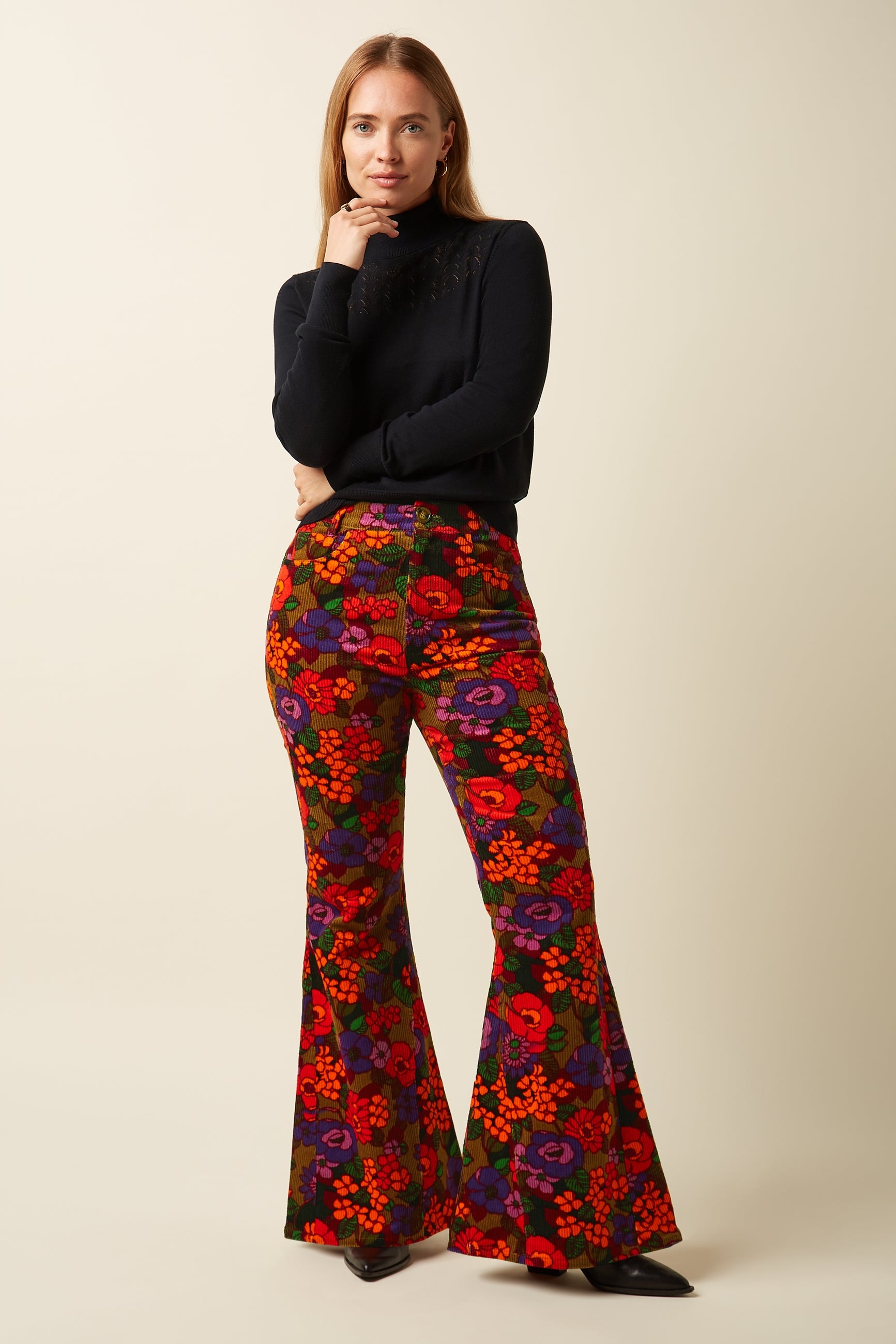 Jimmy Bell Bottom Pants Ramone - Multi Color