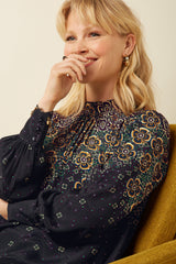 Sandy Dress Ombra - Black