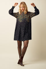 Sandy Dress Ombra - Black