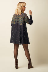 Sandy Dress Ombra - Black