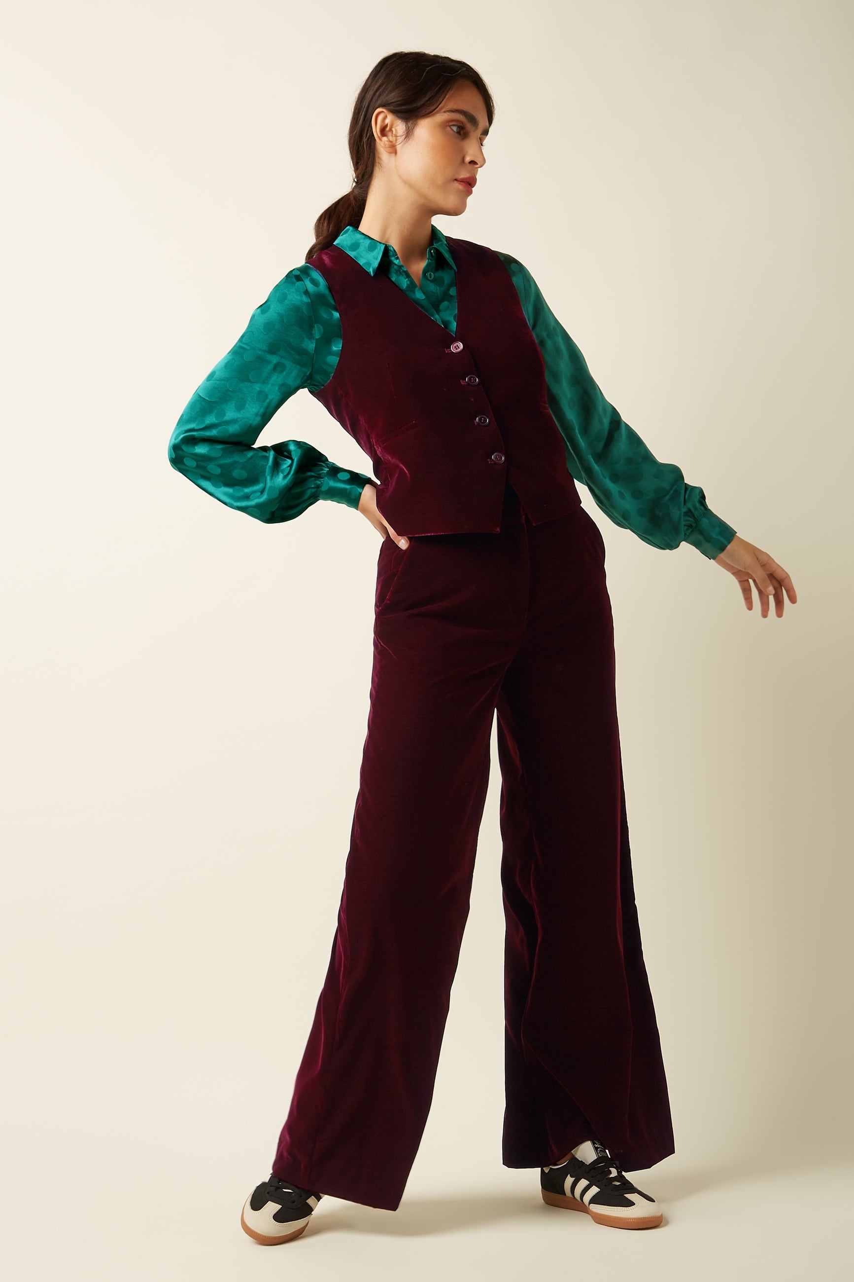 Bianca Gilet Gamine - Bordeaux Red