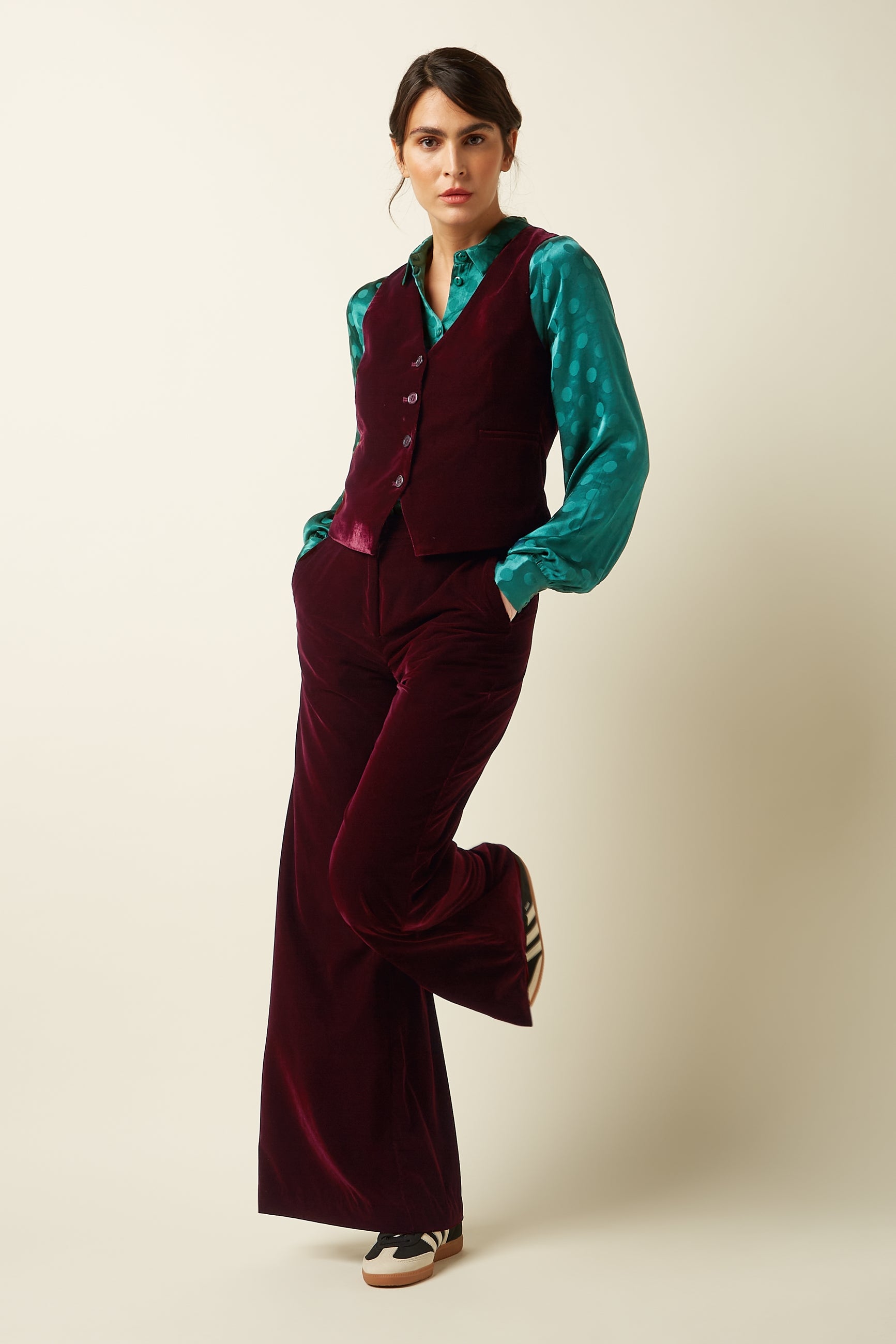 Bianca Gilet Gamine - Bordeaux Red