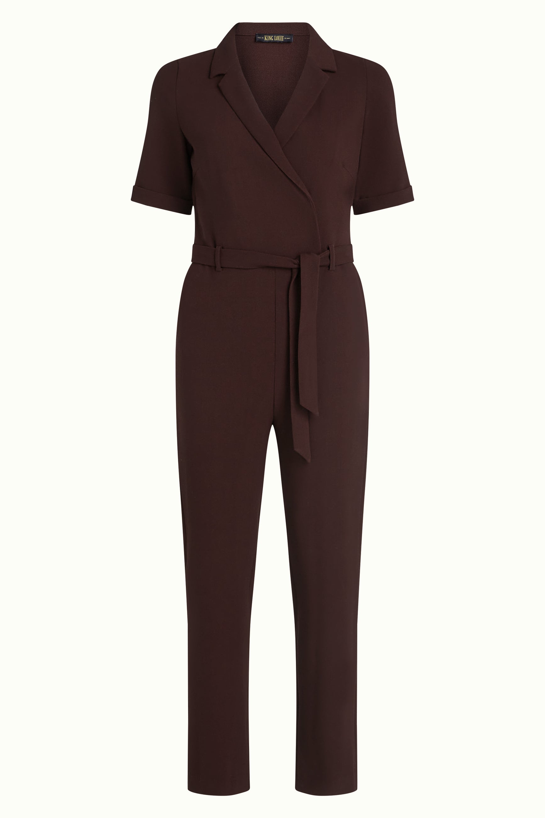 Doris Jumpsuit Woven Crepe - Dark Brown
