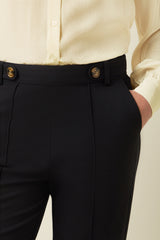 Garbo Pintuck Pants Uni Rodeo - Black