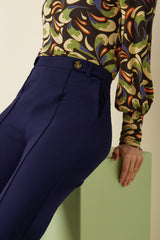 Garbo Pintuck Pants Uni Rodeo - Evening Blue