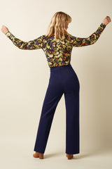 Garbo Pintuck Pants Uni Rodeo - Evening Blue