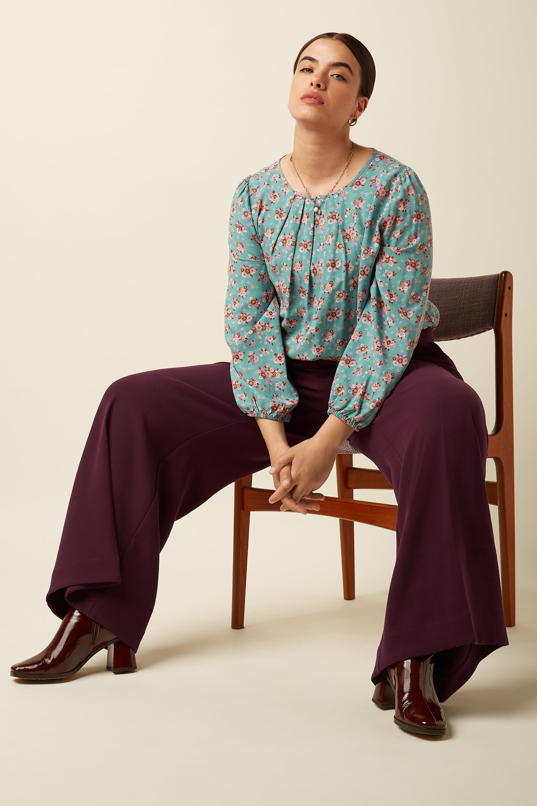 Laura Pleat Top Revel - Silver Green