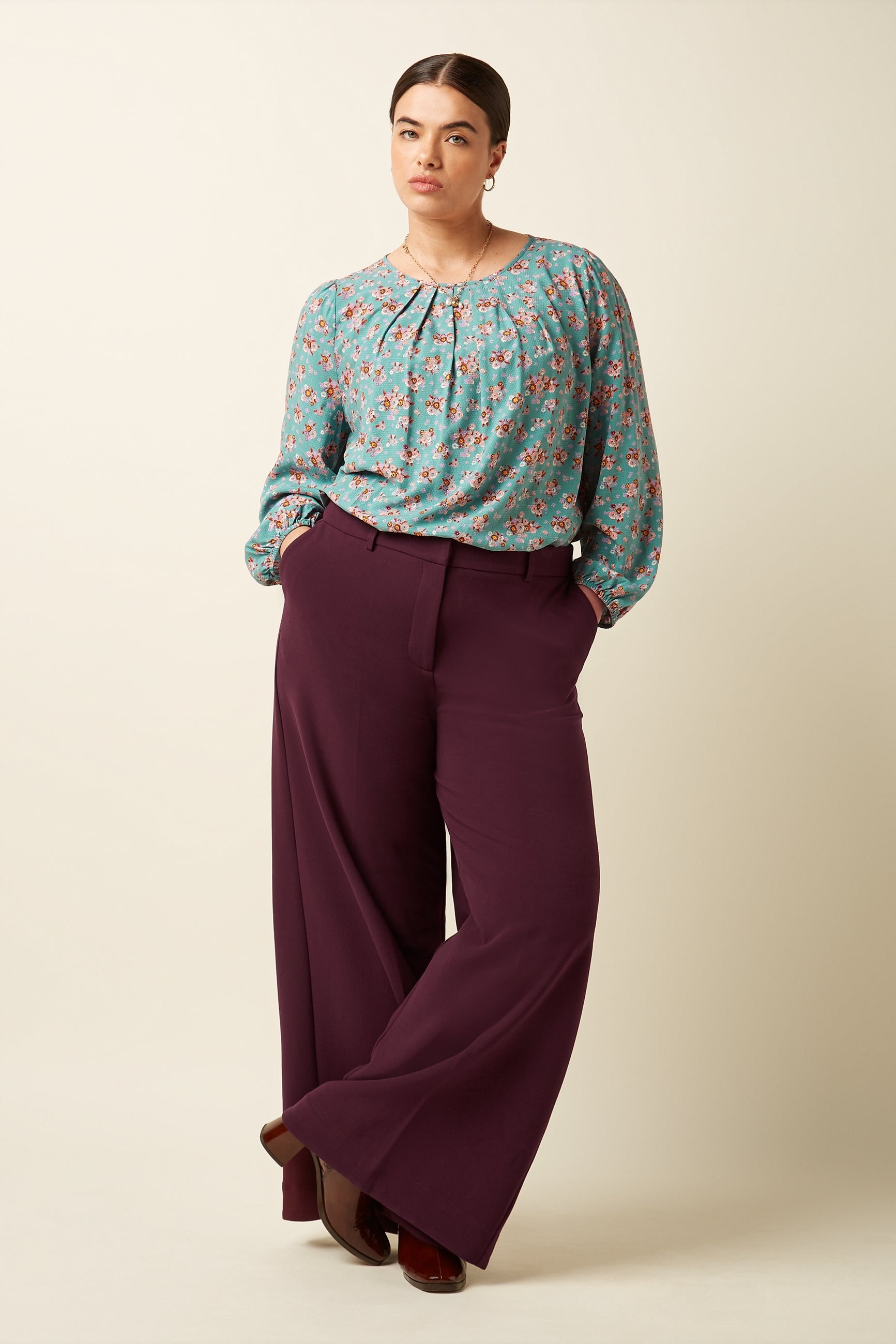 Laura Pleat Top Revel - Silver Green