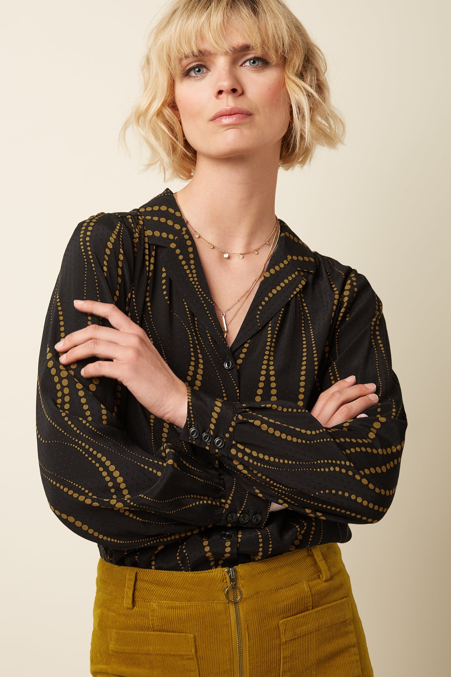 Bella Blouse Twirl - Black