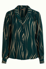 Bella Blouse Twirl - Pine Green