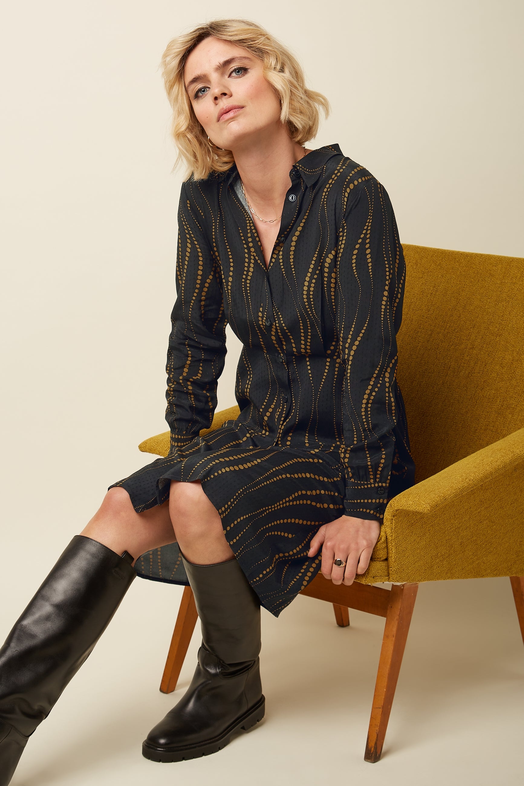 Mina Dress Twirl - Black