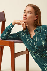 Mina Dress Twirl - Pine Green