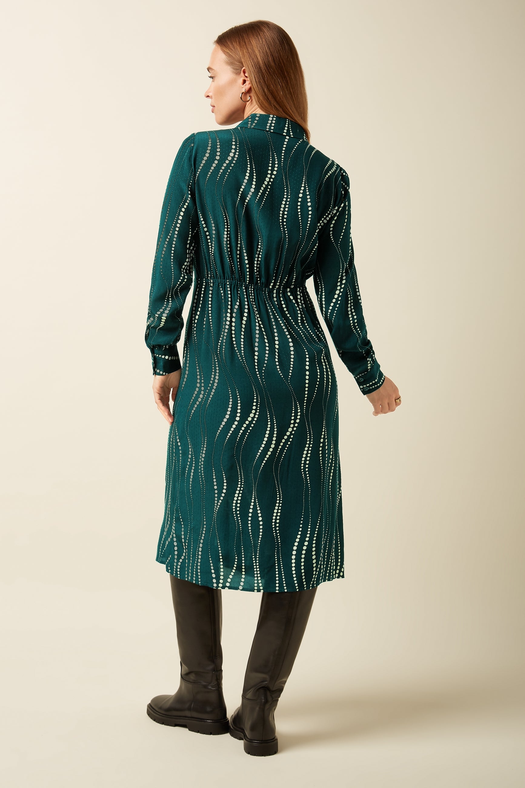 Mina Dress Twirl - Pine Green