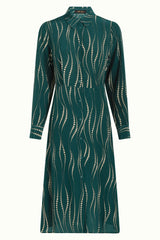 Mina Dress Twirl - Pine Green