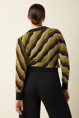 Cardi Deep V Razzle - Posey Green
