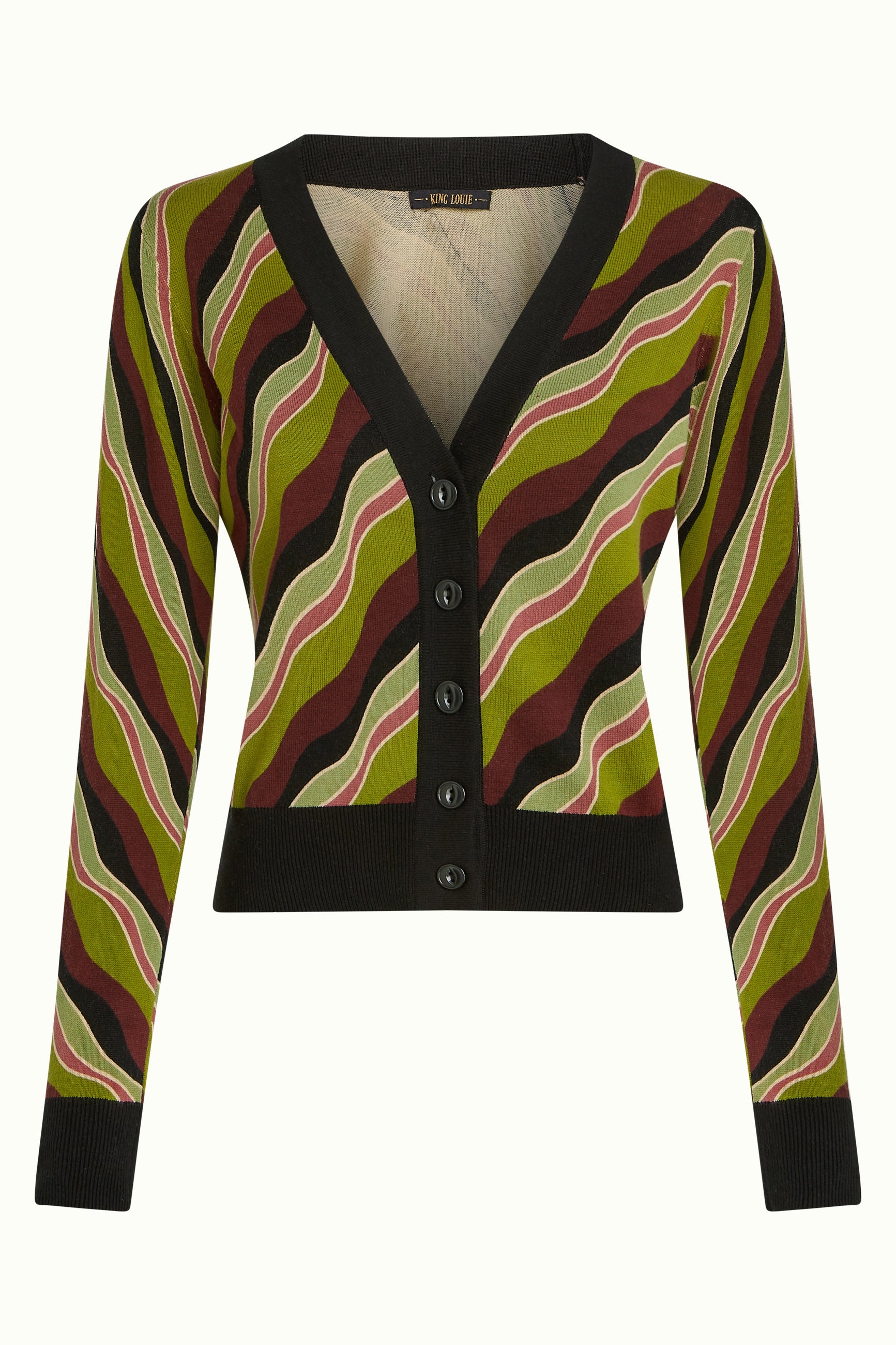 Cardi Deep V Razzle - Posey Green