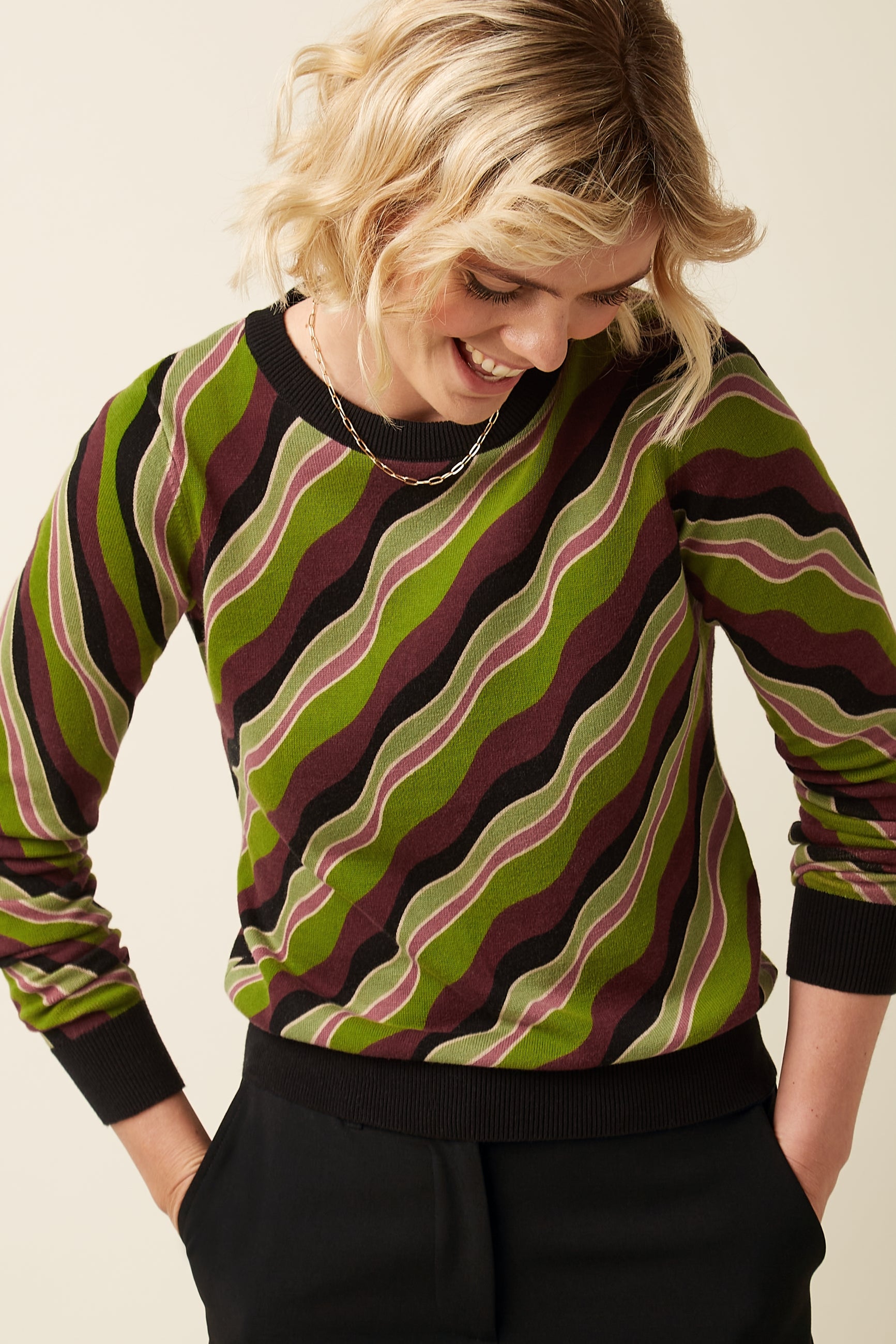 Agnes Top Razzle - Posey Green