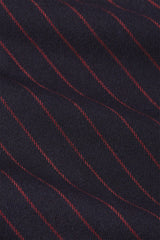 Pattie Coat Pinstripe - Night-Sky Blue