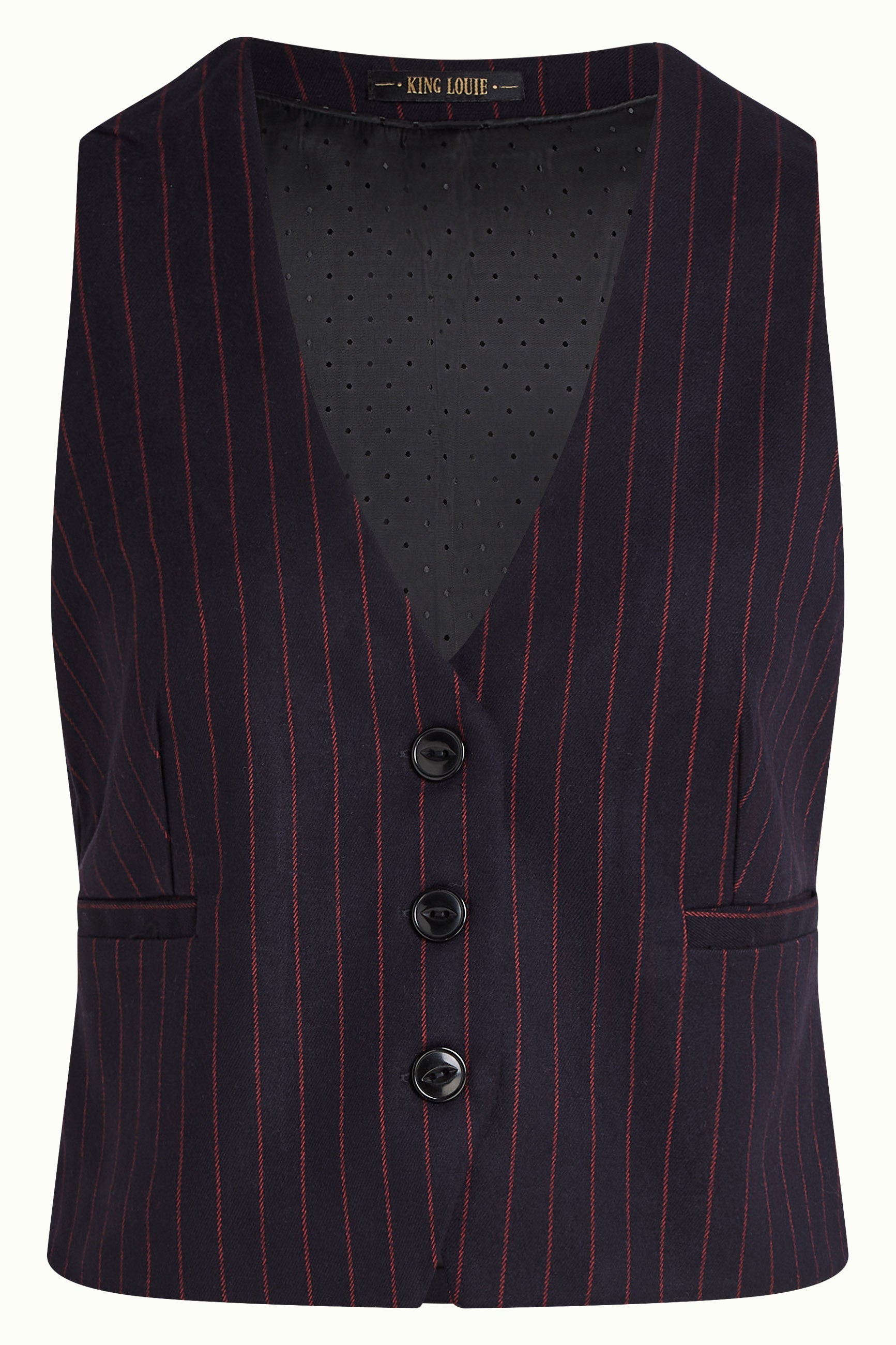 Cissy Gilet Pinstripe - Night-Sky Blue