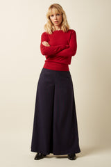 Pia Pants Pinstripe - Night-Sky Blue