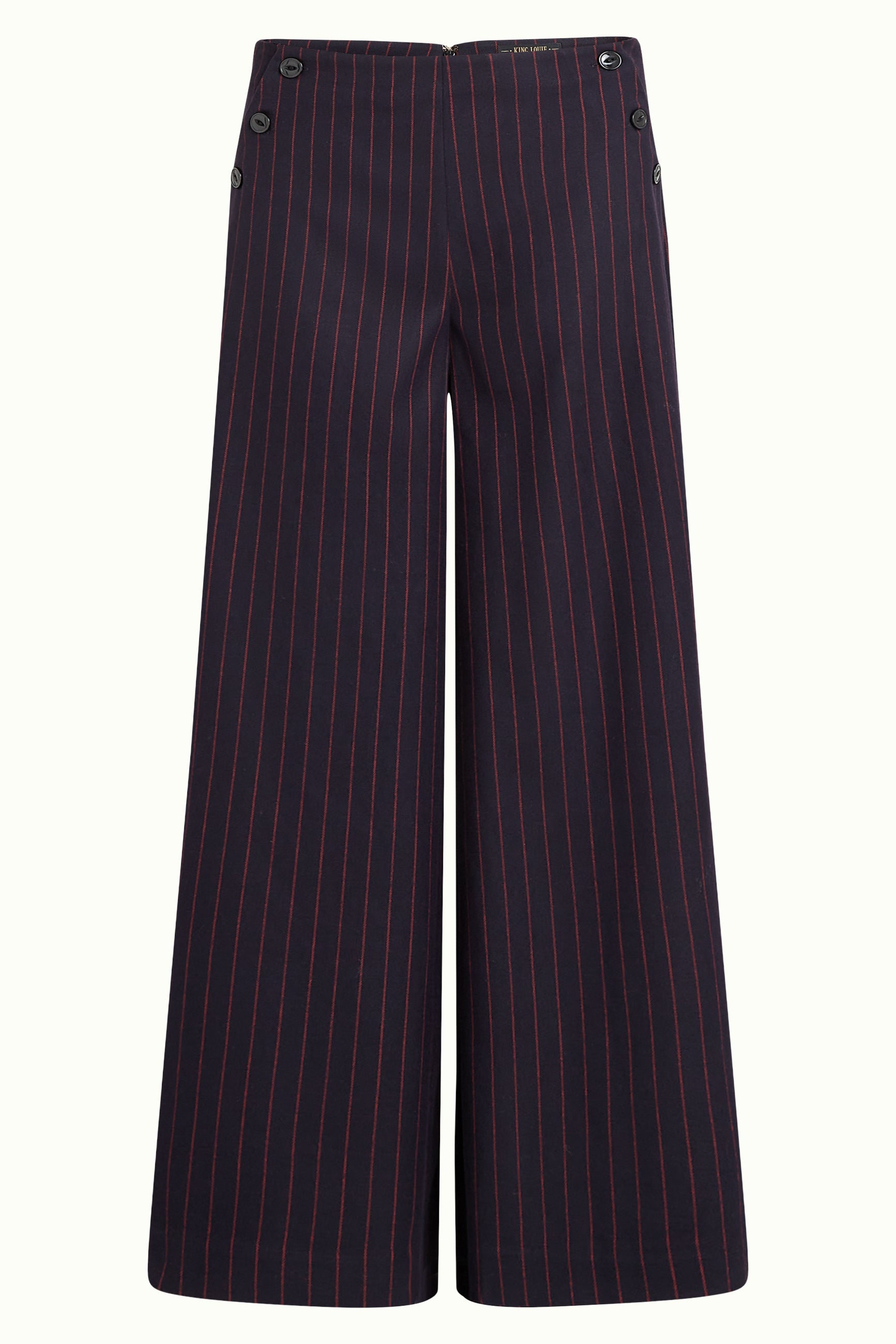 Pia Pants Pinstripe - Night-Sky Blue