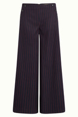 Pia Pants Pinstripe - Night-Sky Blue